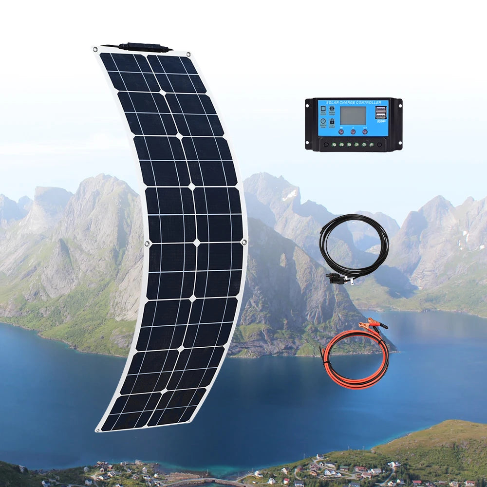 18v_Flexible_solar_panels with controller