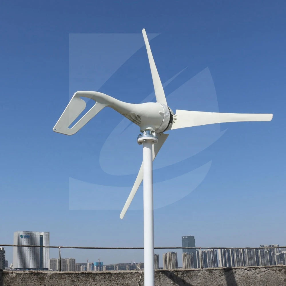 3-6KW Horizontal Wind Turbine Generator 12-48V 3/5 Blades - back view