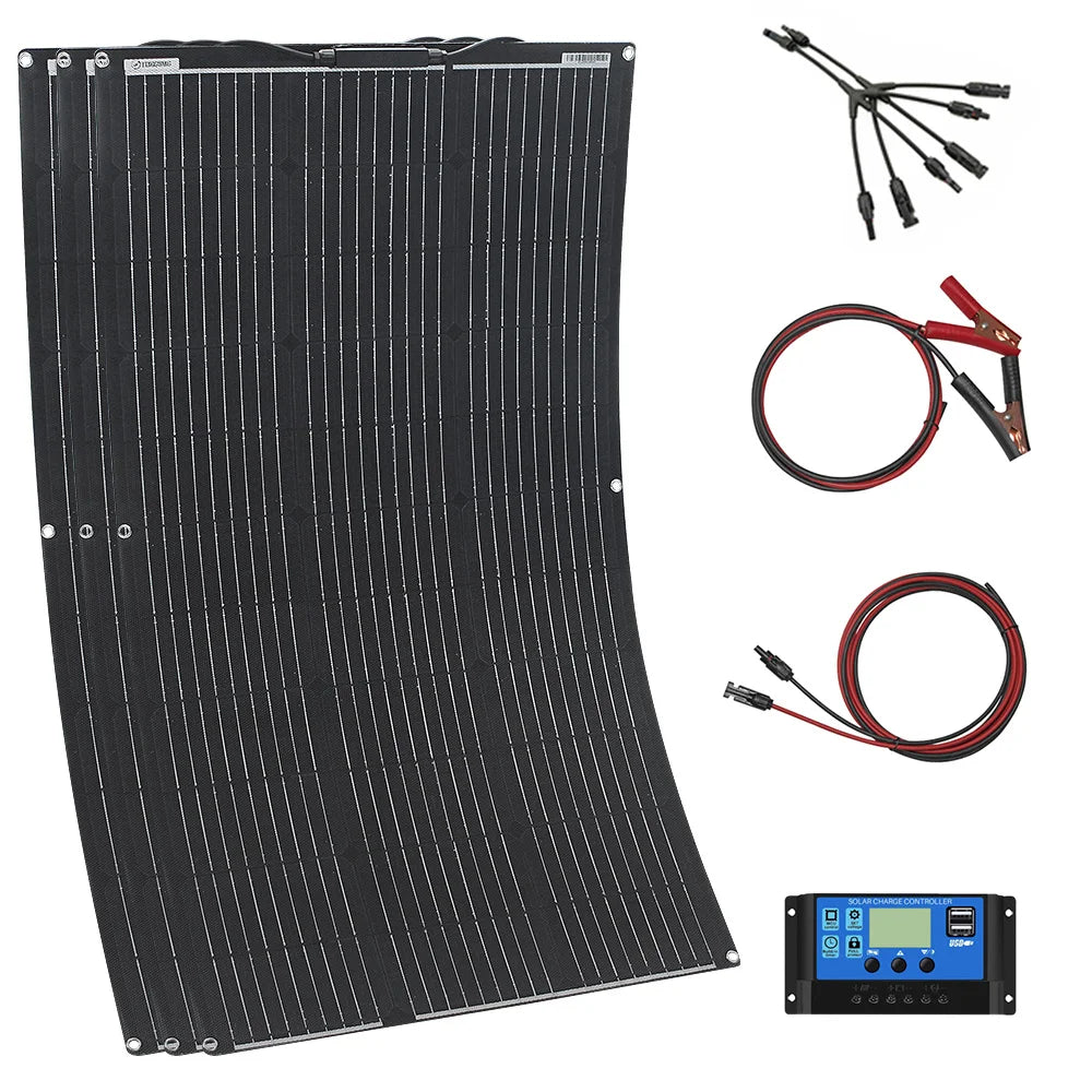 3 flexible solar panel with accessories 