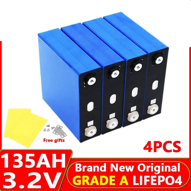 4pcs LiFePO4 135Ah Battery -  12v/24v