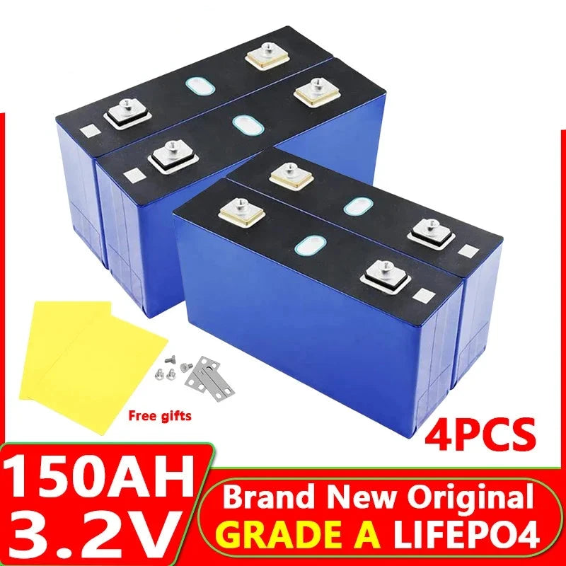 4pcs LiFePO4 150Ah Battery -  12v/24v