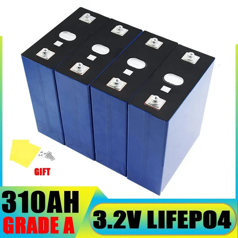 4pcs LiFePO4 310Ah Battery 3.2V -  12v/24v