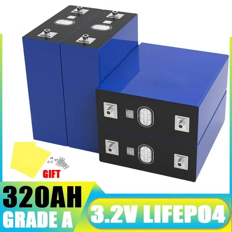 4pcs LiFePO4 320Ah Battery 3.2V -  12v/24v