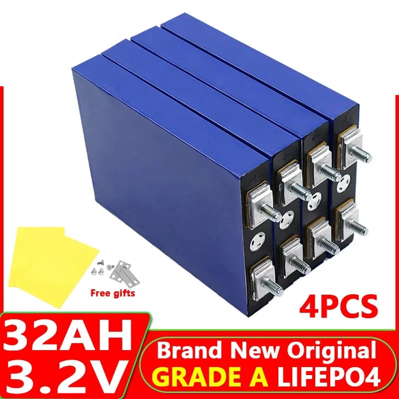 4pcs LiFePO4 32Ah Battery