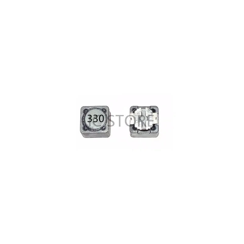 Two small square metal components with '330' printed on them against a white background.