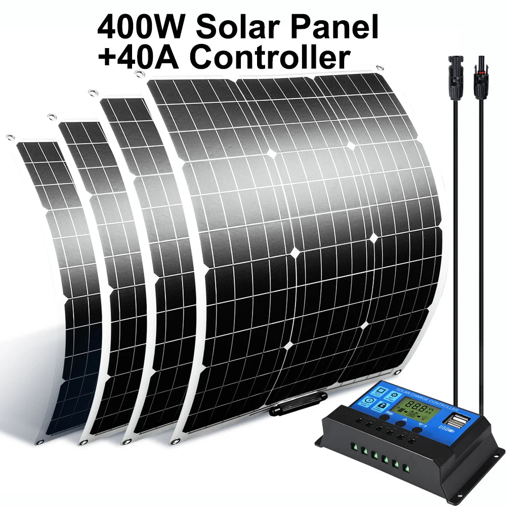 400w solar panel + 40A controller