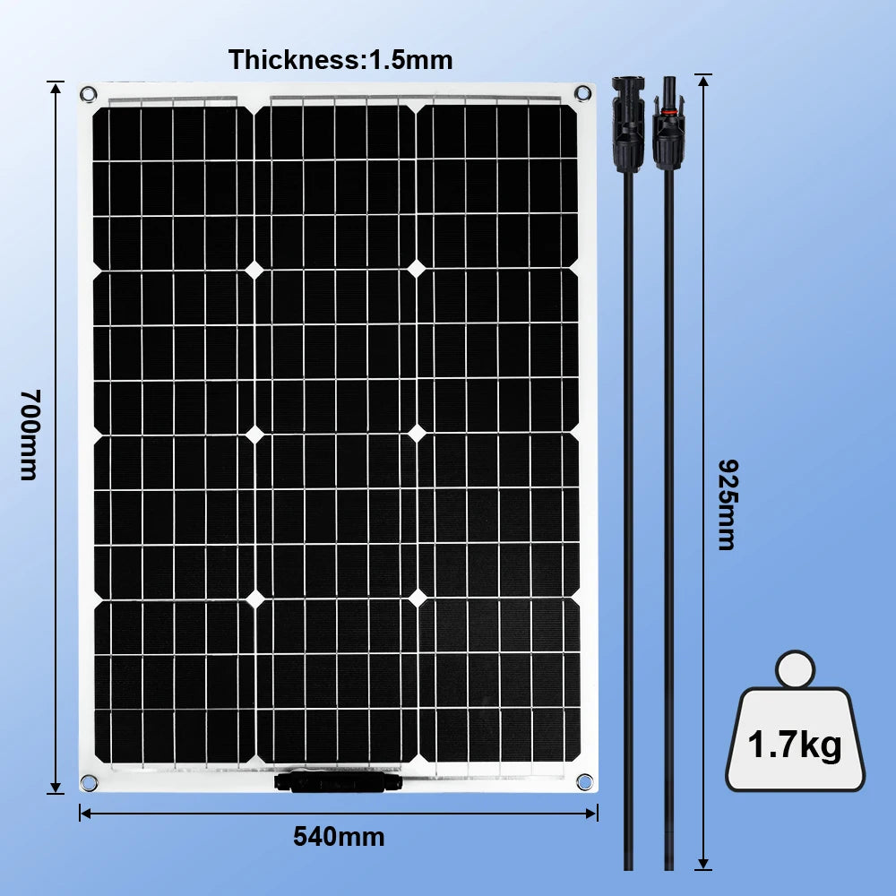 Solar Panel Dimensions & weight