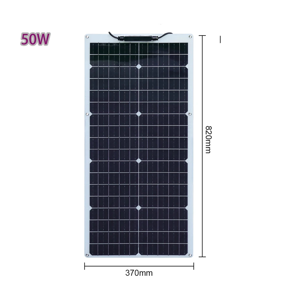 Flexible_solar_panels_50w Dimension - 820mm X 370mm