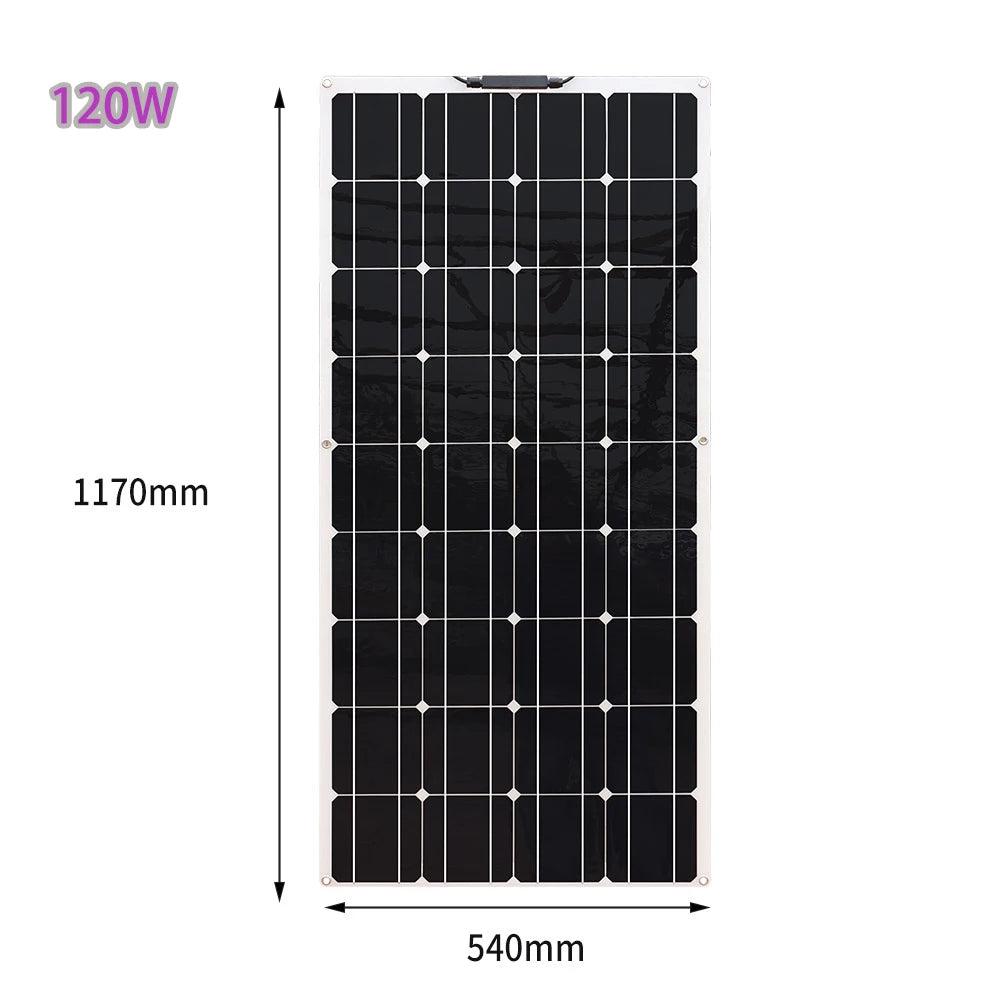 120w Flexible solar panels dimension - 1170mm X 540mm