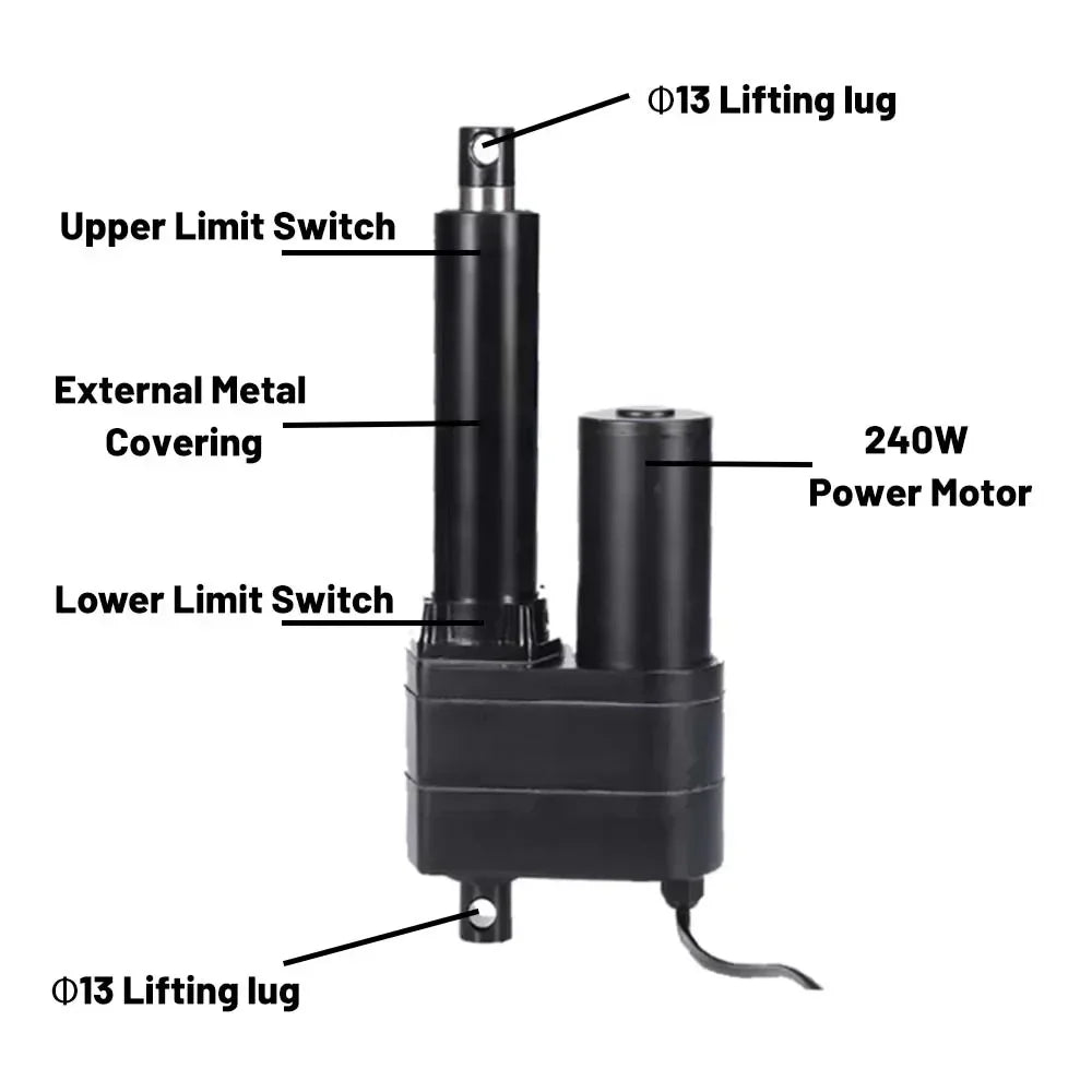 Diagram of a mechanical component with labeled parts on a white background
