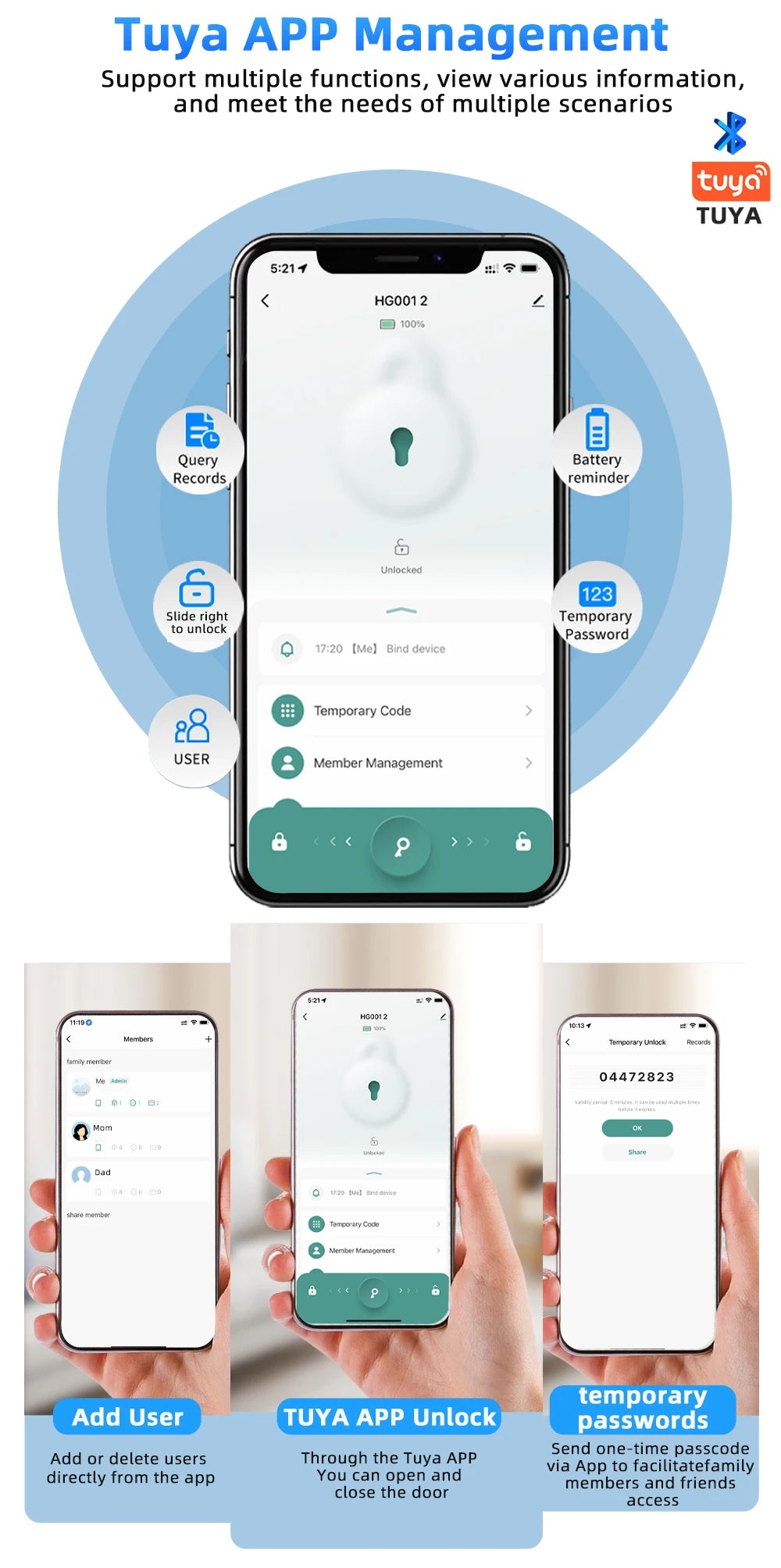 Tuya App Management functionality 