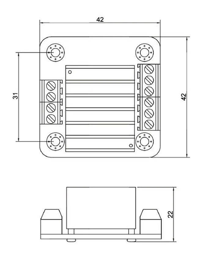 Stepper Motor Driver - Dimensions 