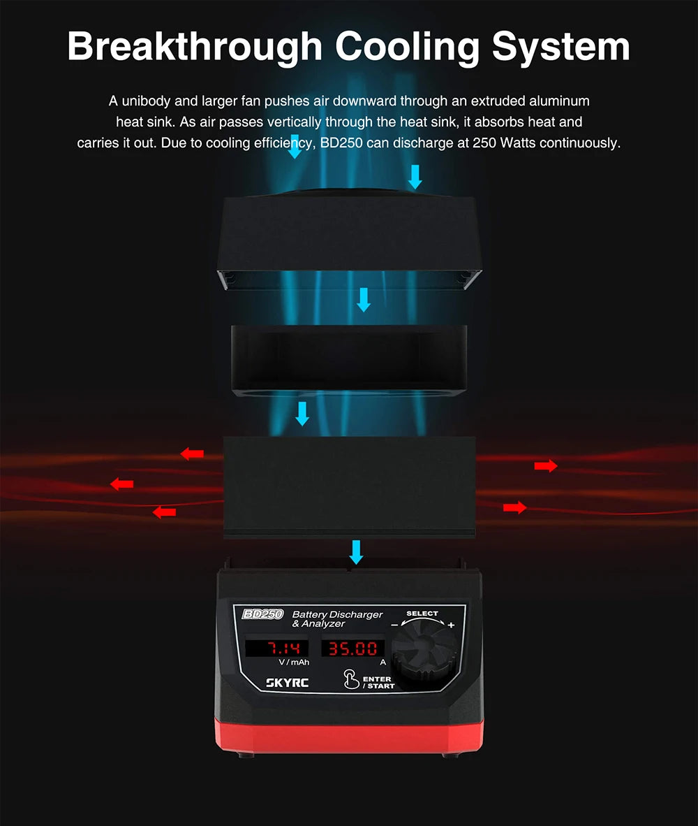 Battery Discharger & Analyzer - cooling system