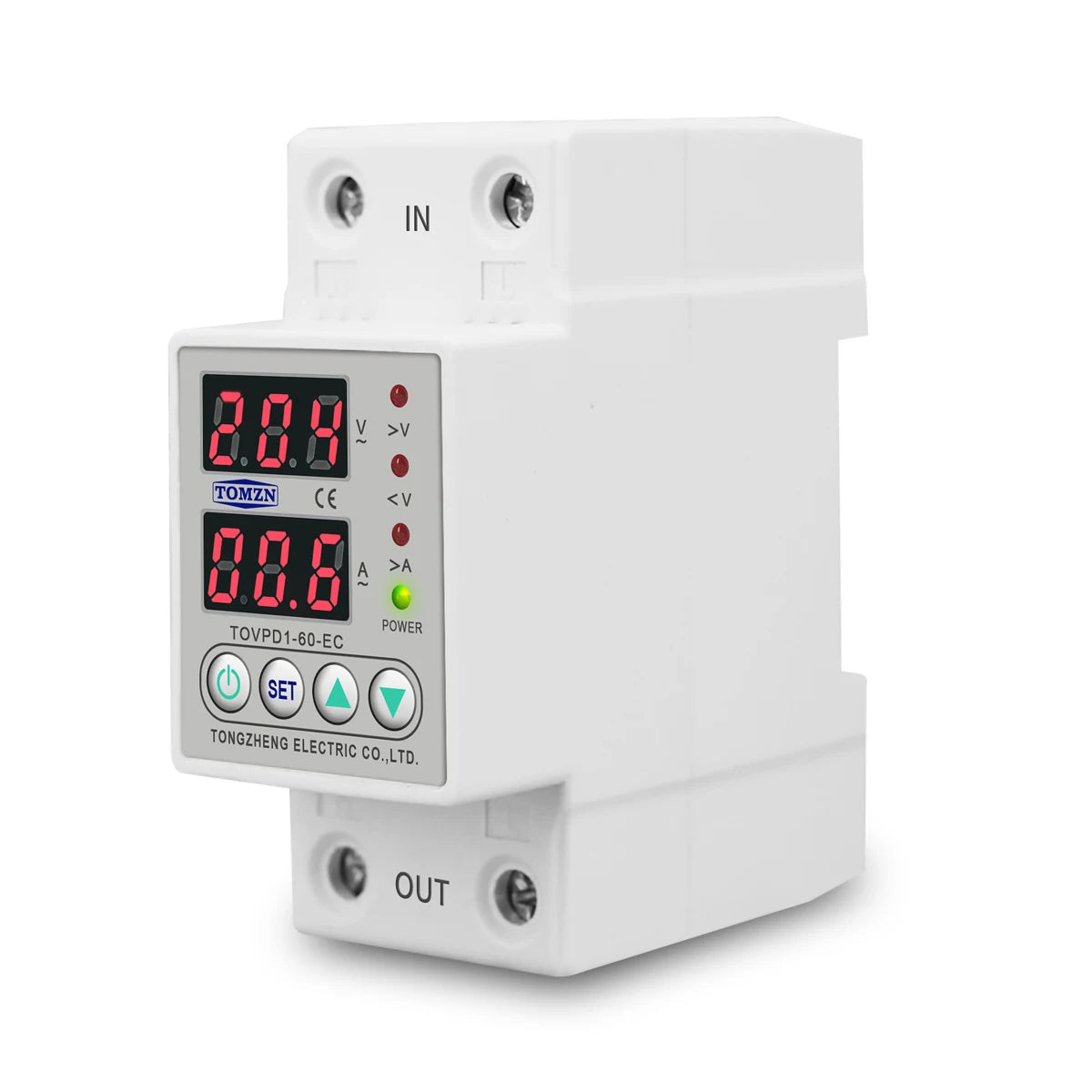 Din Rail Dual Display - Protection Relay - side view