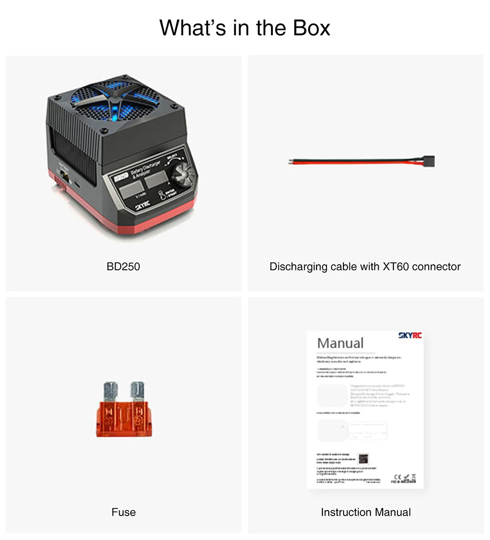 Battery Discharger & Analyzer - box items includes