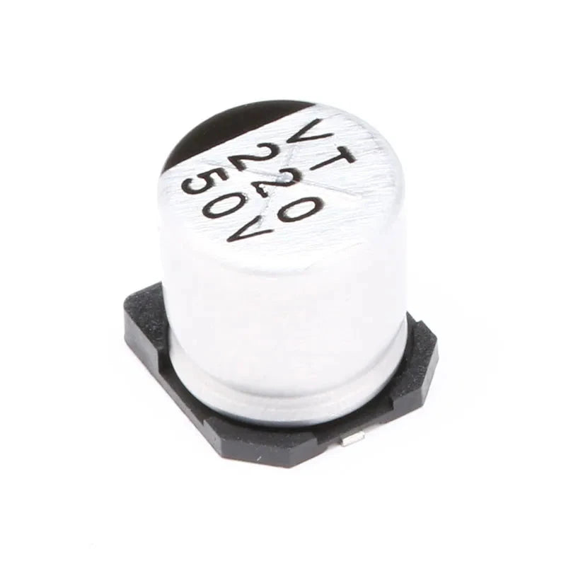 Side view of SMD Aluminum Electrolytic Capacitor