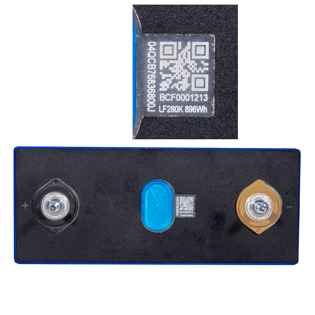 Battery Cell Top view showing the scan product code