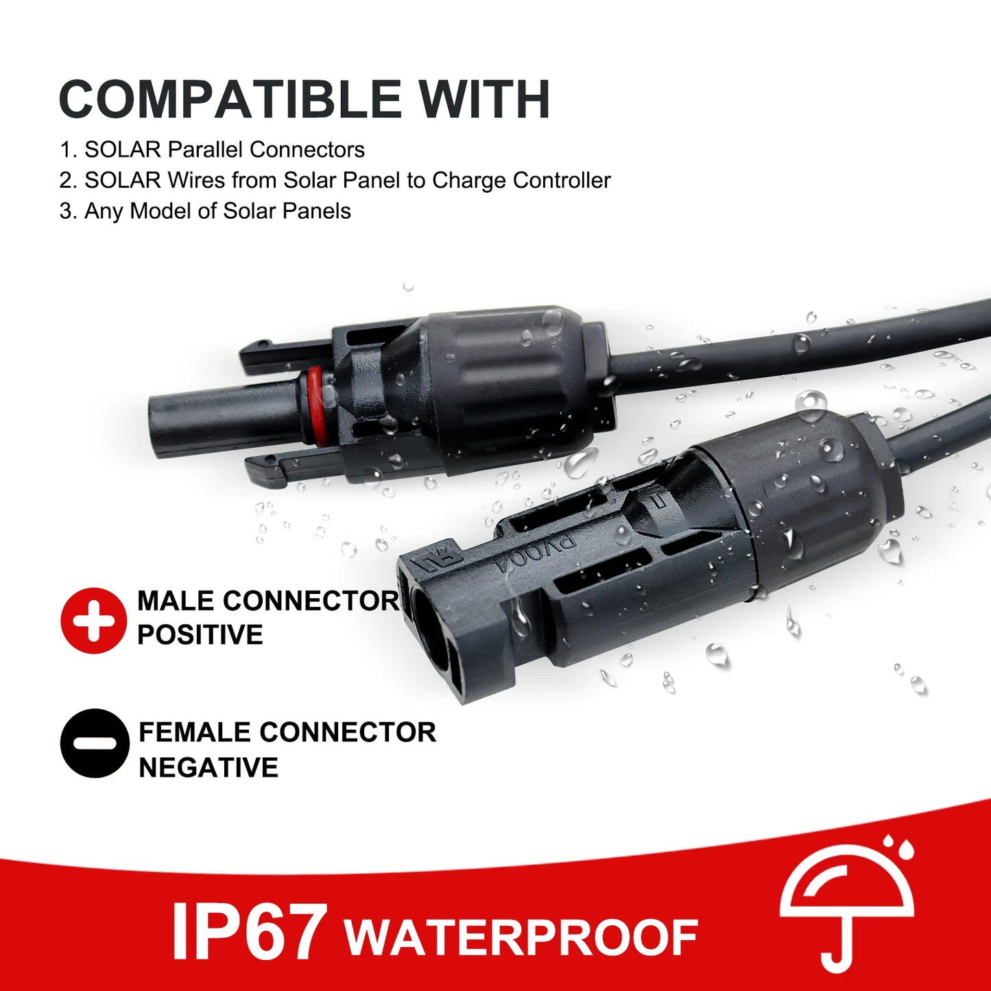 Solar Panel Parallel Connectors - IP67