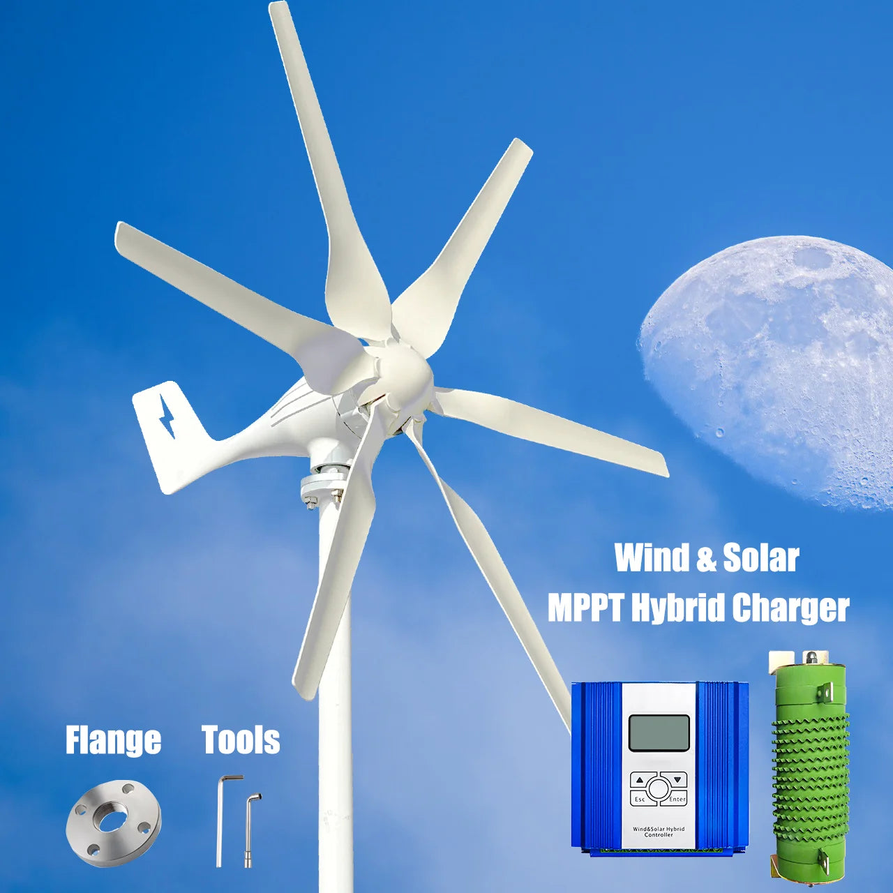 Wind Turbine Generator System with hybrid charger