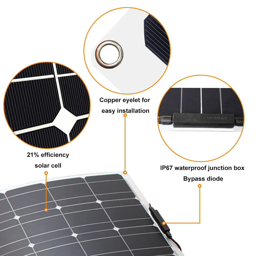 flexible solar panel features