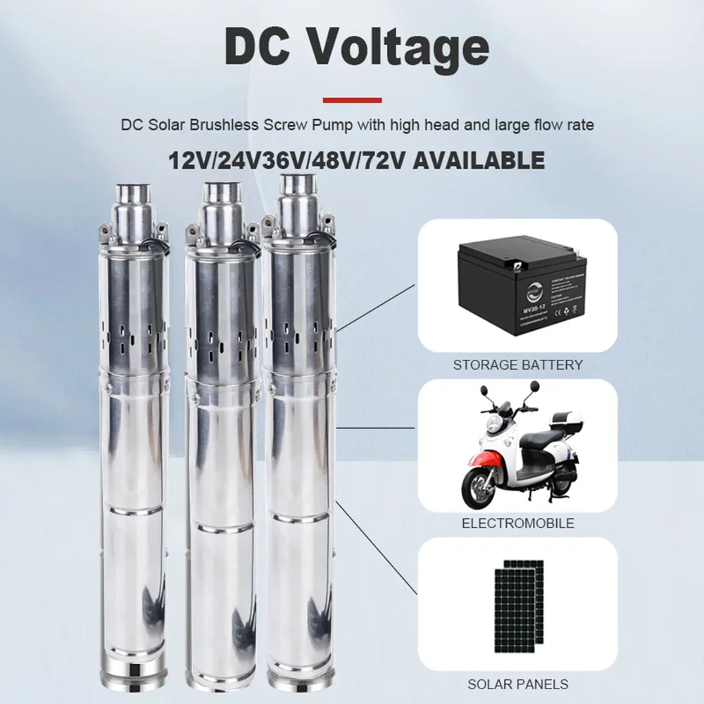 water pump DC Voltage variations & applications